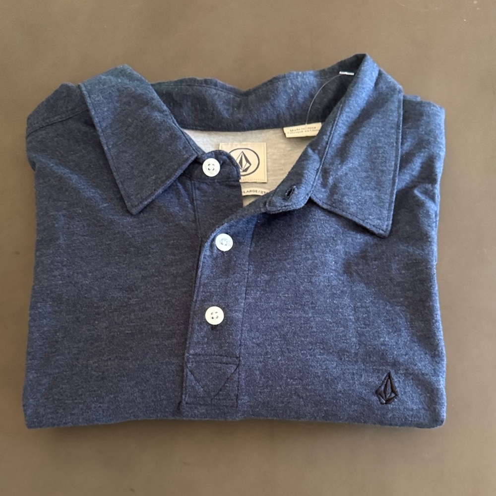Volcom Navy Blue Polo Shirt